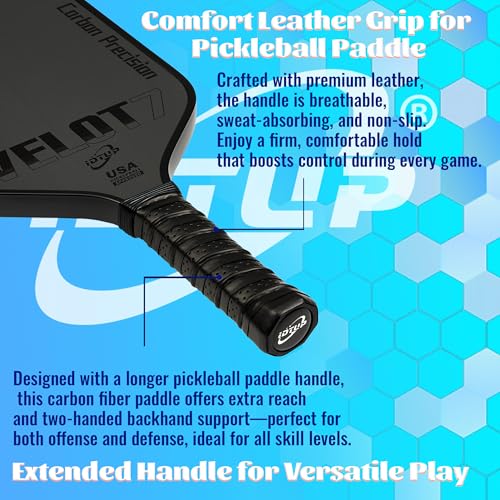 Pickleball Paddles,Carbon Fiber Pickleball Paddle – Lightweight & Durable,High-Performance Paddle for Power & Control,USAPA Approved,Ideal for All Skill Levels (T700 Carbon Fiber-Black)