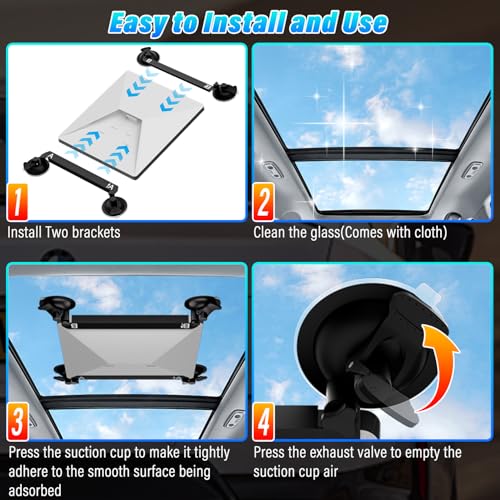 Starlink Mini Car Suction Cup Mount, Starlink Mini Accessories Secure Mounting Kit for Car Windows & Sunroofs, Strong Suction for Stable Satellite Signal on RVs, Boats, Road Trips 2 Replaceable Cups