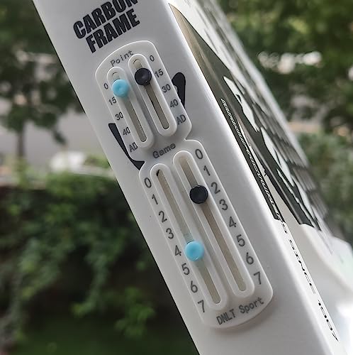 FUMELPRO Score Keeper for Tennis Racket and Padel,Easily Mounted Small Score Board to Keep Score of Points.numbers carved by Laser, bonded with strong Adhesive without Falling off,the Best Tennis Gift