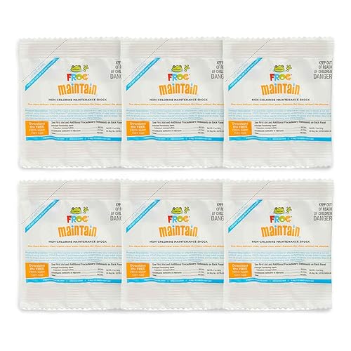 FROG Maintain for Hot Tubs - Non-Chlorine Shock for use with All Hot Tub FROG Sanitizing Systems - Single Dose Packets for Easy Hot Tub Maintenance & Treatment - 6 Pack