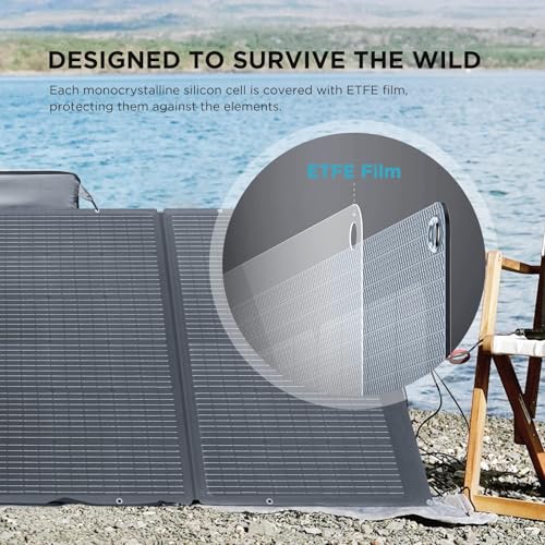 EF ECOFLOW Solar Generator 120V/3.6KWh DELTA Pro with 400W Portable Solar Panel, 23% High Efficiency, 5 AC Outlets, 3600W Portable Power Station for Home Backup Outdoors Camping RV Emergency