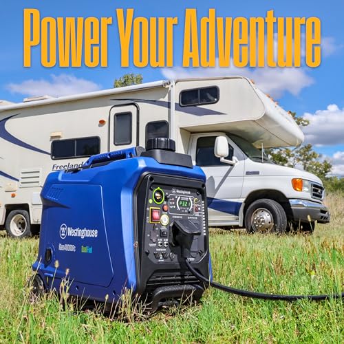 Westinghouse 4000 Peak Watt Super Quiet Dual Fuel Portable Inverter Generator, Remote Electric Start, Gas & Propane Powered, RV Ready, CO Sensor, Parallel Capable