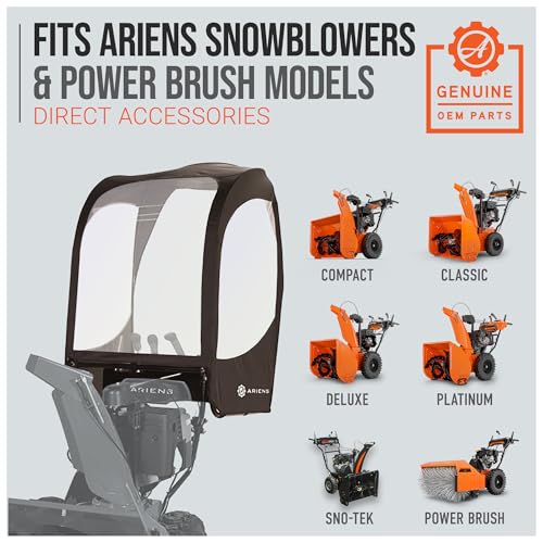 Ariens Snow Cab Enclosure Kit for 2-Stage Snowblowers, Fits SNO-THRO and Power Brush Models, Weatherproof Cover with Steel Frame for Winter Protection