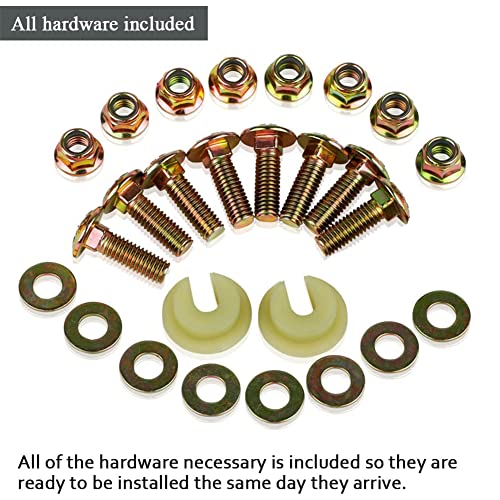 HUSWELL 490-241-0010 Snowblower Slide Shoes Skid Shoe (2 Pack) with Mounting Hardware for Universal MTD Snow Thrower