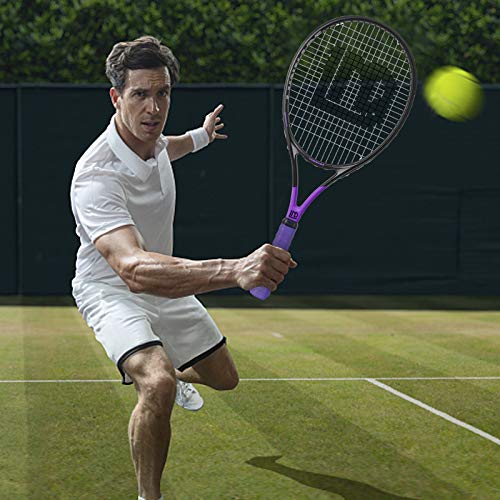 LUNNADE Adults Tennis Racket 2 Pack, Durable 27 Inch Coupled Tennis Racquet Light-Weight, Pre-Strung and Regrip, Suitable for Beginners to Intermediate Players