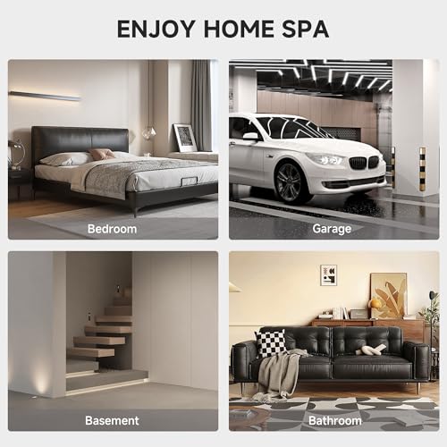 Real Relax Infrared Home Sauna Room 1 Person, Compact Hemlock Wooden 950W Low EMF 6 Heating Plates FAR Infrared Indoor Sauna for Home