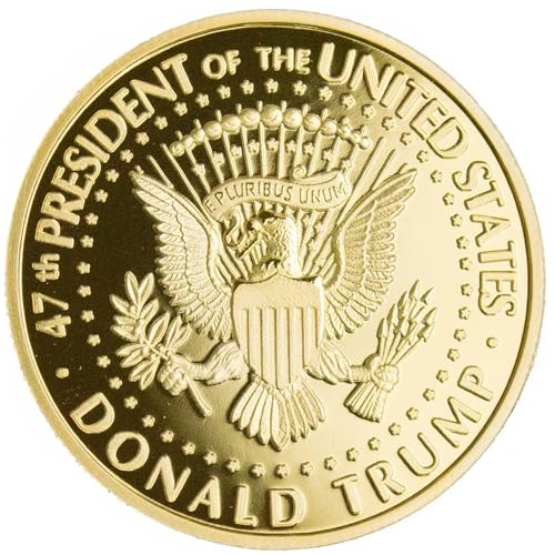 Donald J. Trump Won 2026 Gold Coin in Velvet Display Case - 47th Presidential Commemorative Gold Plated Replica Challenge Coin with Cert of Authenticity (2026 Velvet)