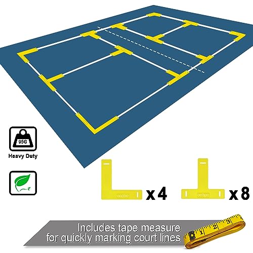 Zdgao Pickleball Set with Net for Driveway, 22 FT Regulation Size Pickleball Net Set with Paddles Set of 4, Outdoor Pickleballs, Court Markers and Carry Bag for Driveway, Backyard, Home