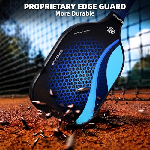 JoncAye Pickle-Ball Paddles Set of 2, Graphite Fiberglass Surface for Power & Control, USAPA Approved Rackets for All Ages, Beginners, Intermediate, with Outdoor Indoor Balls, Carry Bag, Grip Tape