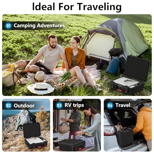 MEKEET Starlink Mini Case, IP67 Waterproof Hard case Fits Star Link Mini Dish, Portable Shoulder Dual Carry Options with Precision Cut Foam For Starlink Accessories,Ideal for Travel and Camping