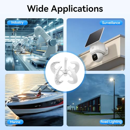 CRYBY Wind Turbine Generator, 600W 24V Automatic Windmill Power Generator Home Wind Turbine System with Controller and 5 Blades, Home Windmill Power Equipment Kit for Boats, Gazebos, Chalets
