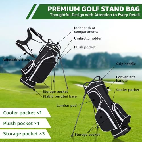 1GoTo-G Golf Clubs Set for Men, Complete Mens Golf Clubs Full Set Right Handed Includes Stand Bag with Rain Hood, 1#Driver 3#Wood 5# 6# 7# 8# 9# PW# Irons and Putter