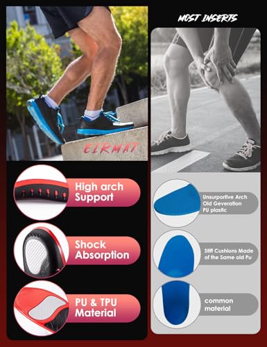 Insoles Men: Plantar Fasciitis Relief - Arch Support Inserts for Men - Athletic Gel Insoles for Athletic - Orthotic Inserts - Flat feet - Pain Relief[1-Pair](Men11-12.5/Women12-13.5)