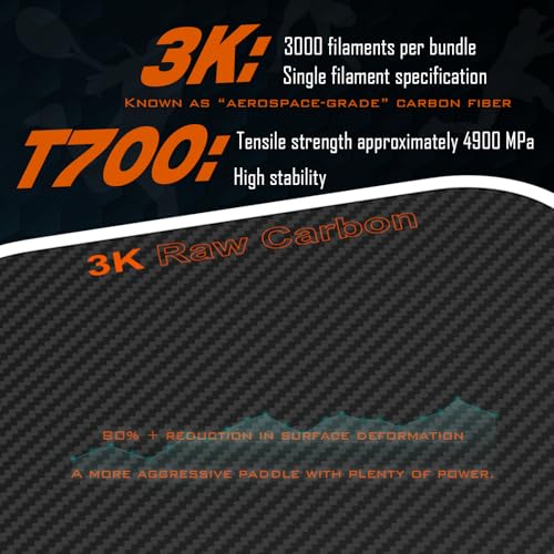 Professional Pickle ball Paddles- T700 Carbon Fiber Pickle Racket- 3K Raw Carbon Frosted Surface for Enhanced Spin and Friction - USAPA Approved Offensive Long Paddle for Intermediate Advanced Players