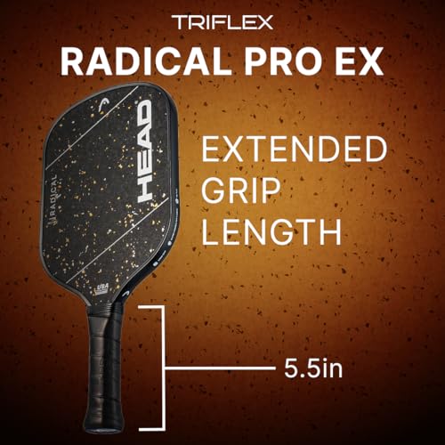 HEAD Radical PRO EX15 2026 Pickleball Paddle - Extended Handle, Triflex Core, Carbon Surface, Advanced Power & Control