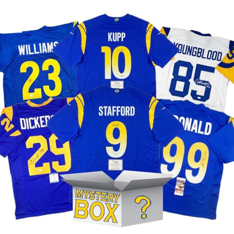 Autographed/Signed Los Angeles Football Jersey Mystery Box with PSA JSA or Beckett COA