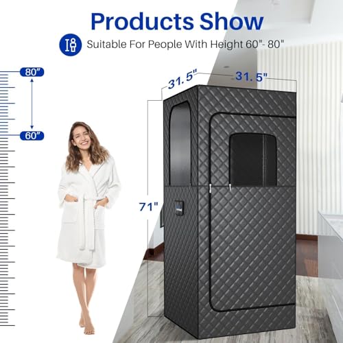 TOREAD Portable Steam Sauna for Home, Personal Sauna Tent Home Sauna Box, Remote Control, 9 Adjustable Steam Levels, Compact & Easy Storage, Ideal for Relaxation