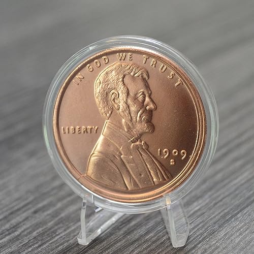 Lincoln Wheat Cent 1909 S VDB Design 1 oz Pure .999 Copper Round Collectible Jumbo 39mm Coin in Capsule - COA by Heavenly Metals
