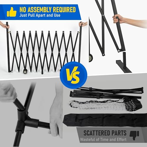 Inracity Retractable Pickleball Net with Wheels, Portable Pickleball Net Indoor/Outdoor with Heavy-Duty Metal Frame, Free Assembly, 22FT Pickle Ball Nets with Carry Bag for Driveway Backyards Garages