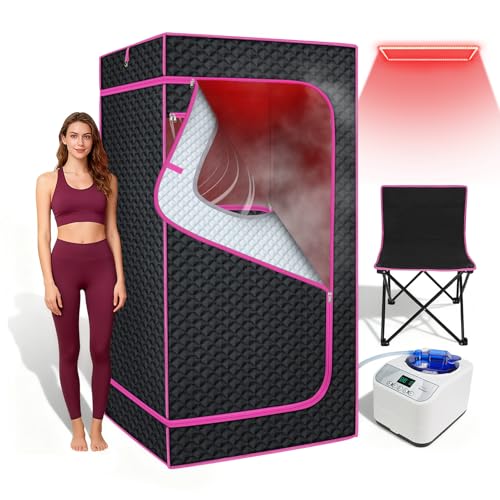 STEECA Portable Infrared Sauna Box for Home, Steam Sauna Tent with 1300W 3L Steamer, Full Body Relaxation for Indoor Use