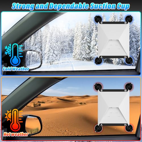 Starlink Mini Car Suction Cup Mount, Starlink Mini Accessories Secure Mounting Kit for Car Windows & Sunroofs, Strong Suction for Stable Satellite Signal on RVs, Boats, Road Trips 2 Replaceable Cups