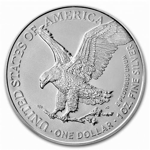 2025 - American Silver Eagle .999 Fine Silver with our Smyrnacoin Certificate of Authenticity Dollar Uncirculated US Mint