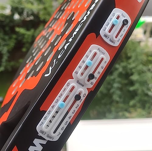 FUMELPRO Score Keeper for Tennis Racket and Padel,Easily Mounted Small Score Board to Keep Score of Points.numbers carved by Laser, bonded with strong Adhesive without Falling off,the Best Tennis Gift