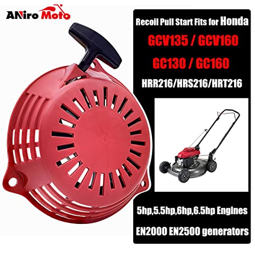 GCV160 Pull Start Recoil Starter Compatible with Honda GCV135 GCV160 EN2000 HRU19 GC135 GC160 Engine Lawn Mower Pressure Washer Parts