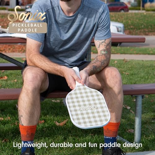 Sonix | Stylish Premium Pickleball Paddle | Fiberglass Surface, Non-Slip Cushion Grip| Single Pickle Ball Racket | Pink Floral Print | Cottage Floral Pink