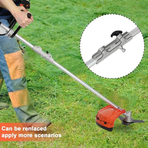 Haibinsuo Lawn Mower, 52CC Gas Weed Trimmer, Cordless Hedge Trimmer, 2-Stroke Brush Cutter, Handheld Weed Eater 2-Cycle Gas Trimmer Brush Cutter for Weed, Brush Orange