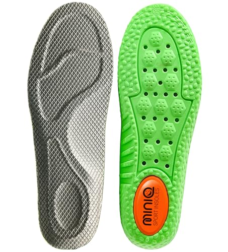 MINIQ Cloud Comfort Insoles for Men & Women - Ultra-Soft Shoe Soles with Memory Foam Cushioning, Arch Support Inserts with Gel Pad for Running, Walking & Boot Shoes