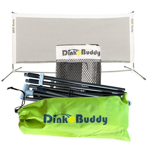 Dink Buddy - Regulation Height Mini Pickleball Net with Drawstring Carry Case, Durable Pickleball Net Portable Outdoor & Indoor Use, Easy-to-Set-up, 6 feet Wide, Black