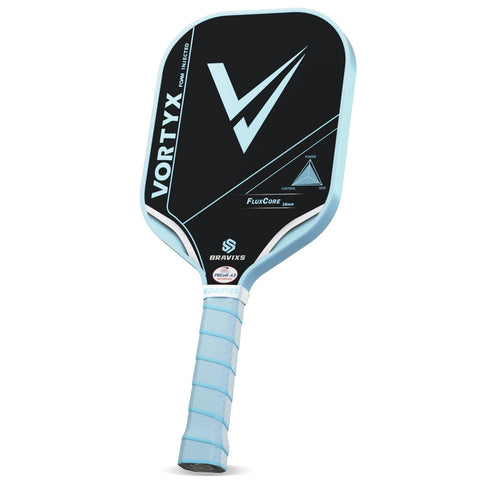 Bravixs Vortyx Pickleball Paddle, Next-Gen Thermoformed Unibody, Raw Toray T700 Carbon Fiber Friction Surface, 16mm FluxCore (4th Gen Core), USA Pickleball Approved (USAPA), Professional Performance