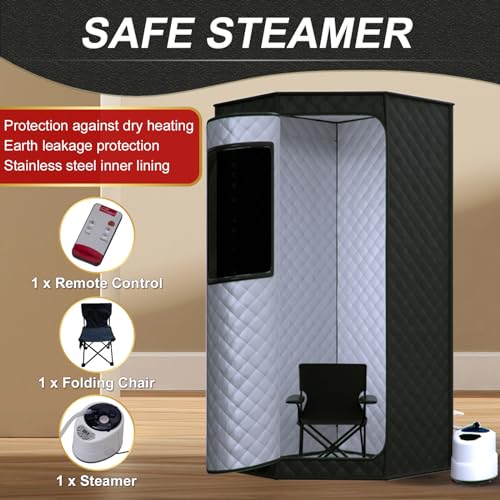 Foldable Steam Sauna with Ice Bath Tub Portable Sauna for Home and Cold Plunge Tub for Athletes Personal Home Spa Large Space Sauna Tent Portable Freestanding Bathtub and Cold Water Therapy