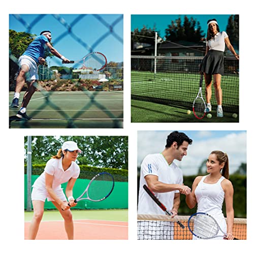 Tennis Racket Pre-Strung Lightweight 27 Inch Racquet Recreational Adult Rackets for Men Women Students Training Tennis Starter Kit with Balls,Carry Bag and Overgrips (Blue/White - 2 Rackets)