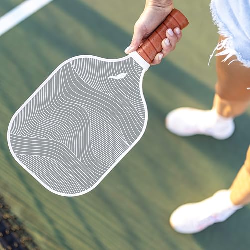 Inscribe Premium Pickleball Paddle – Lightweight Honeycomb Core, Fiberglass Surface, Comfort Grip & Canvas Tote for Fun & Casual Play (Charcoal - 2PK)