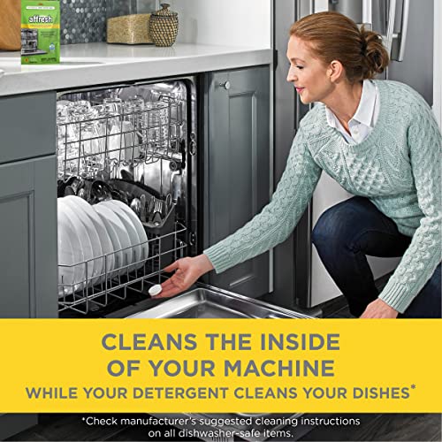 Affresh Dishwasher Cleaner, Helps Power Away Odor Causing Bacteria, Limescale, Mineral Deposits & Grime Inside Pump, Tub & Hoses, 6 Tablets, 6 Month Supply