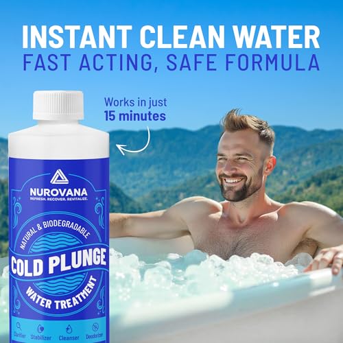 Cold Plunge Water Treatment 4-in-1 Cold Plunge Accessories - Cold Plunge Cleaner - Ice Bath Cleaner - Water Stabilizer for Cold Plunge - Water Clarifier - Cold Plunge with Water Filter - Spa Clarifier