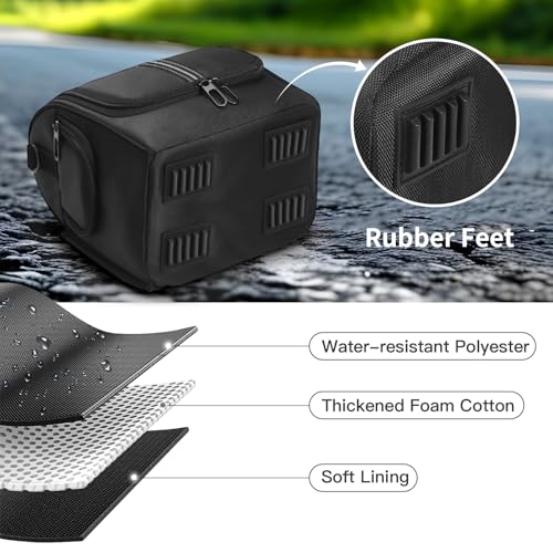 OCXLLEATLY Portable Power Station Carry Case Compatible with Anker PowerHouse 521-256Wh | 200W, Soft Storage Bag for Solar Generator, Charging Cable and Accessories