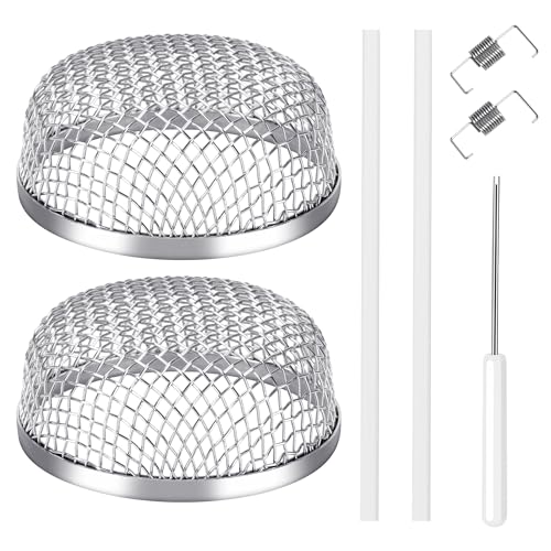 TONDA RV Furnace Vent Screen, Bug Screens Heater Vent Cover for Camper with Installation Tool and Silicone Rubber, 2.8 x 1.3 Inch, 2 Pack