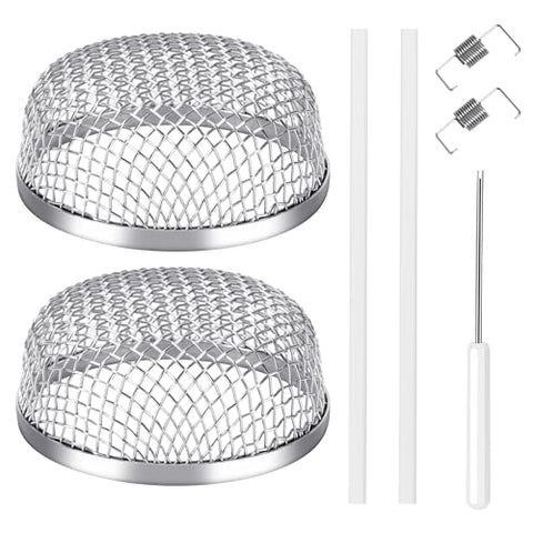 TONDA RV Furnace Vent Screen, Bug Screens Heater Vent Cover for Camper with Installation Tool and Silicone Rubber, 2.8 x 1.3 Inch, 2 Pack