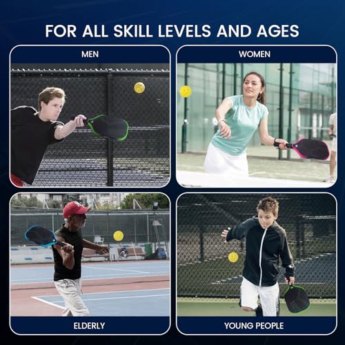 Professional Pickleball Paddles High-Strength Carbon Fiber Rackets with 16mm Honeycomb Polymer Core Best Pickleballs Paddle 2026 Players with Good Ball Control Skills