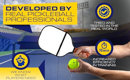 BOSSpickle Pickleball Trainer for Drop Practice. Pickleball Trainer Ball with String Works as rebounder and Improves Hand Eye Coordination and Allows Solo Practice with Match Buddy