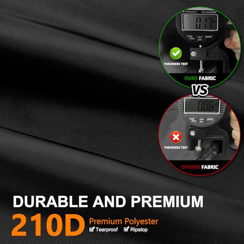 Zero-Turn Lawn Mower Covers,Waterproof Outdoor Riding Mower Cover,Fits up to 60" Decks Rider Lawnmower Tractor Storage Cover,Durable Anti-UV 210D Polyester,Reflective Strips -79"Lx47"Wx55"H