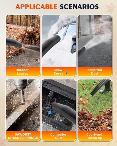 Relxxon Gas Leaf Blower 26cc Handheld, Powerful 2-Cycle Engine, 180 MPH 380 CFM, Lightweight Quick-Start for Lawn Care, Yard Debris & Light Snow (RX1869)