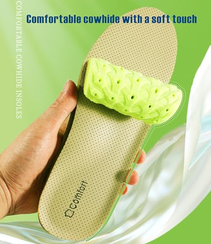 Sneaker Insoles Replacement,Comfortable Sports Shoe Inserts for Men Women Kids,for Shock Absorption and Relieve Foot Pain, Plantar Fasciitis (Beige, Women US 9.5-10 Men 8.5-9)
