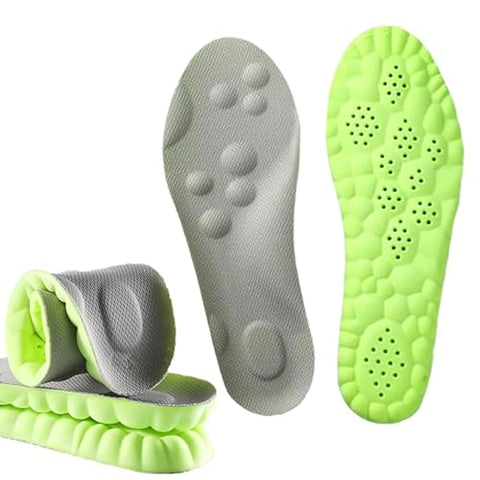Scazu Pickleball Insoles for Women Men, 4D Comfort Breathable Cloud Cushion Memory Foam Inserts (1 Pair, Men 6.5-7.5 / Women 8-9)