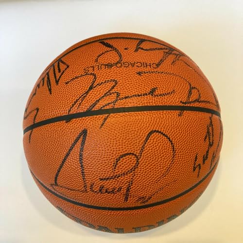 Michael Jordan 1997-98 Chicago Bulls Team Signed Basketball "The Last Dance" JSA - Autographed Basketballs