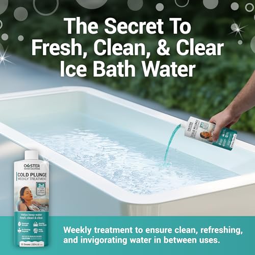 Bio Ouster 3in1 Weekly Cold Plunge Water Treatment - Cleaner, Clarifier, and Softener for Cold Plunge and Ice Bath - Water Stabilizer for Fresh, Crystal Clear Water - Made in USA (32oz)
