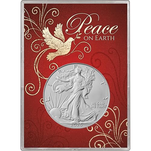 2026 U.S. Silver Eagle 1 oz Brilliant Uncirculated in Peace on Earth Dove Gift Holder Dollar Uncirculated US Mint